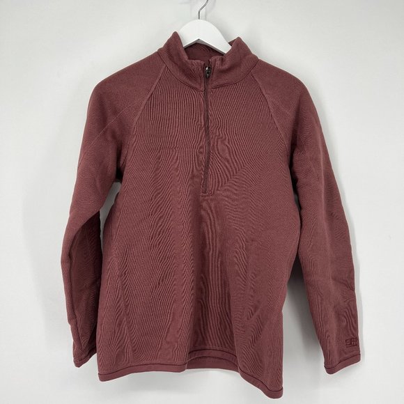 Storm Pack Women's Cozy Fleece Quarter Zip Pullover Sweater Rose Pink Small NWT - Picture 2 of 7